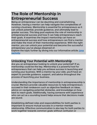 books on how to start a business and the role of mentorship in entrepreneurial success